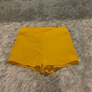 Varsity Bright Yellow Athletic Shorts